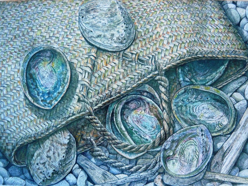 Patrick White's paua bag