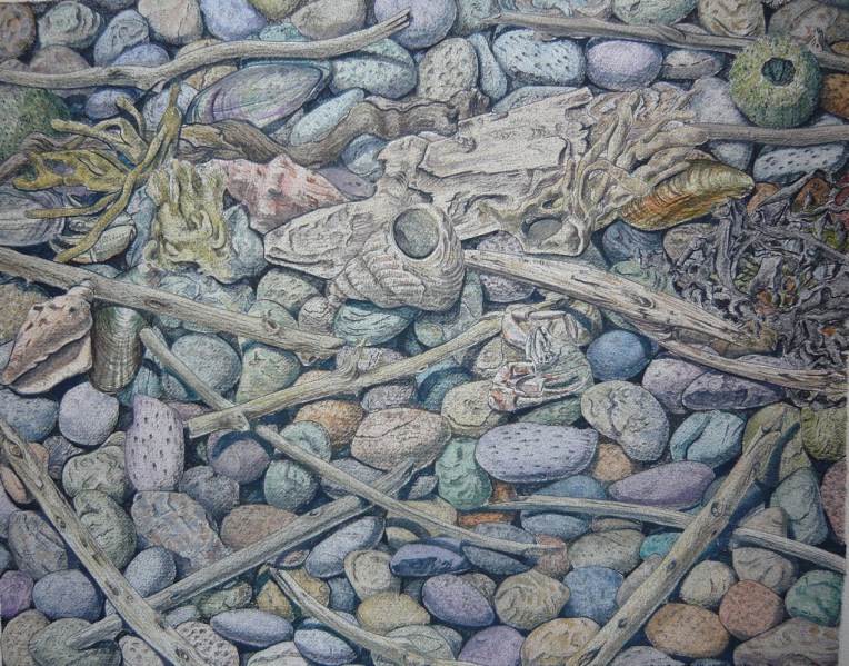 Patrick White painting All the colours of the beach