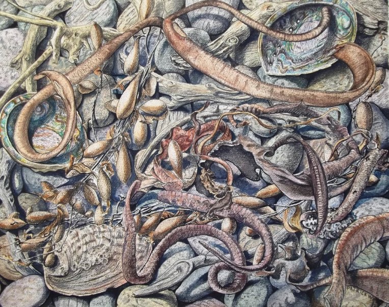 Messy Beach - Patrick White painting